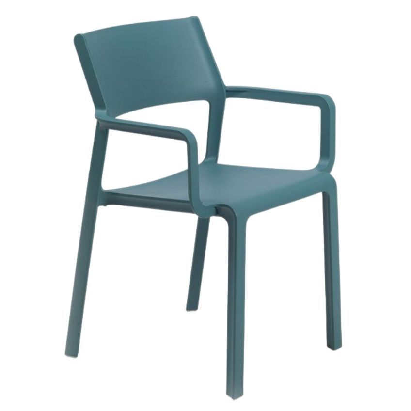 Nardi Petrolejově modrá plastová zahradní židle Trill s područkami - 