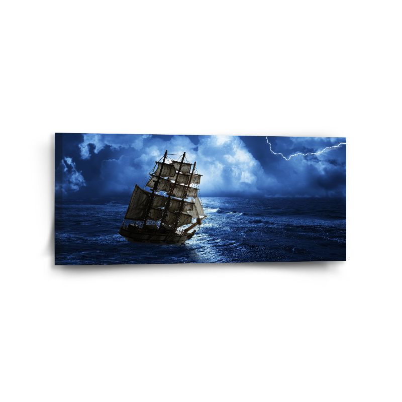 Obraz SABLIO - Loď v bouřce 110x50 cm - E-shop Sablo s.r.o.
