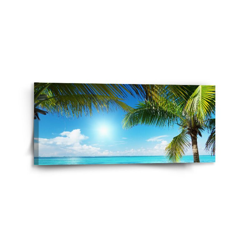 Obraz SABLIO - Pláž s palmami 110x50 cm - E-shop Sablo s.r.o.