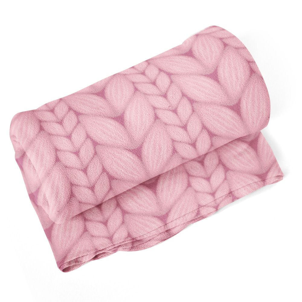 Deka SABLIO - Růžové pletení 150x120 cm - E-shop Sablo s.r.o.