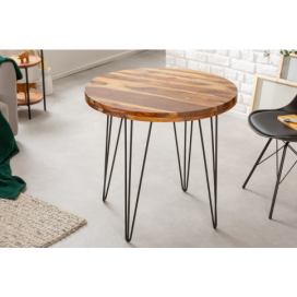 LuxD Designový kulatý jídelní stůl Elegant 80 cm Sheesham