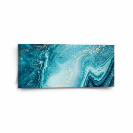 Obraz SABLIO - Modrý pigment 110x50 cm