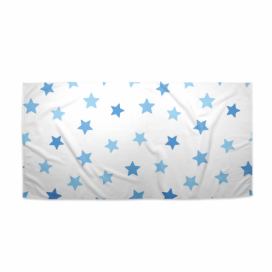 Ručník SABLIO - Modré hvězdy na bílé 50x100 cm