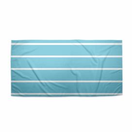 Ručník SABLIO - Bílé pruhy na modré 50x100 cm