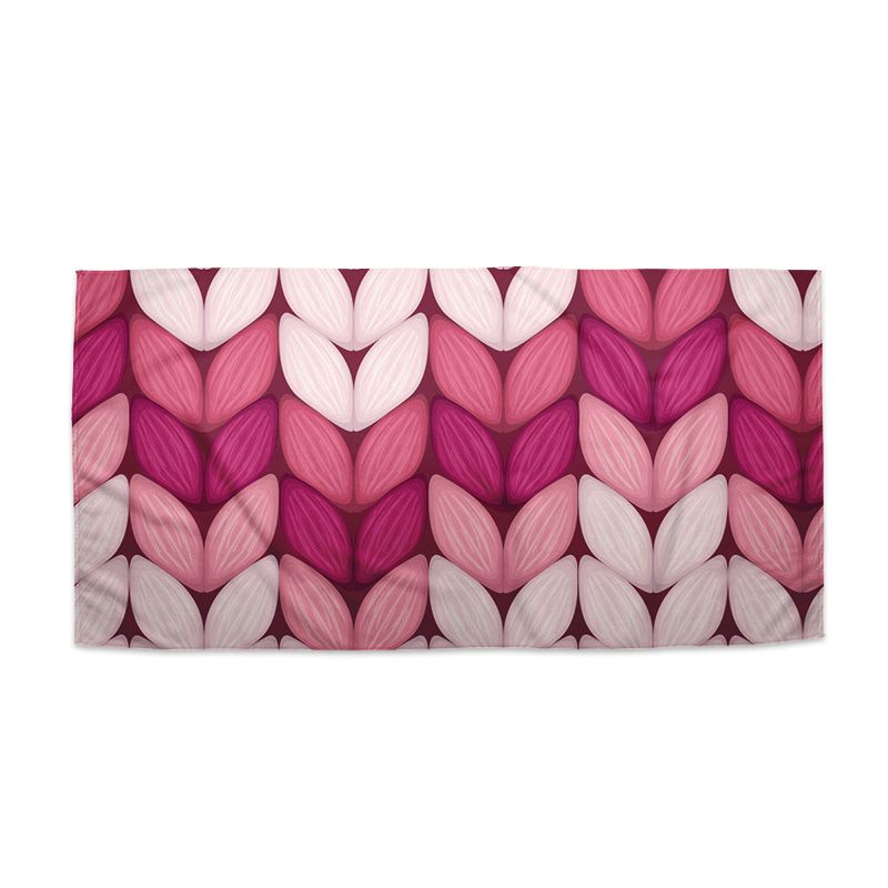 Ručník SABLIO - Tříbarevné růžové pletení 50x100 cm - E-shop Sablo s.r.o.