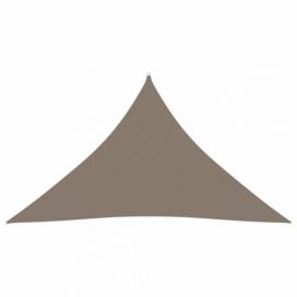 Stínící plachta trojúhelníková 5 x 5 x 6 m oxfordská látka Dekorhome Hnědá