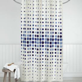 Bellatex koupelnový závěs modré tečky 180x200 cm 