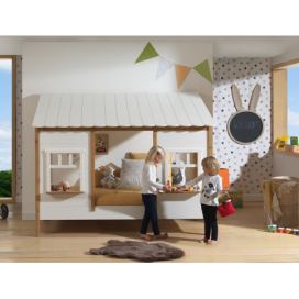 Aldo Dětská postel ve tvaru domečku House -B, white-natural