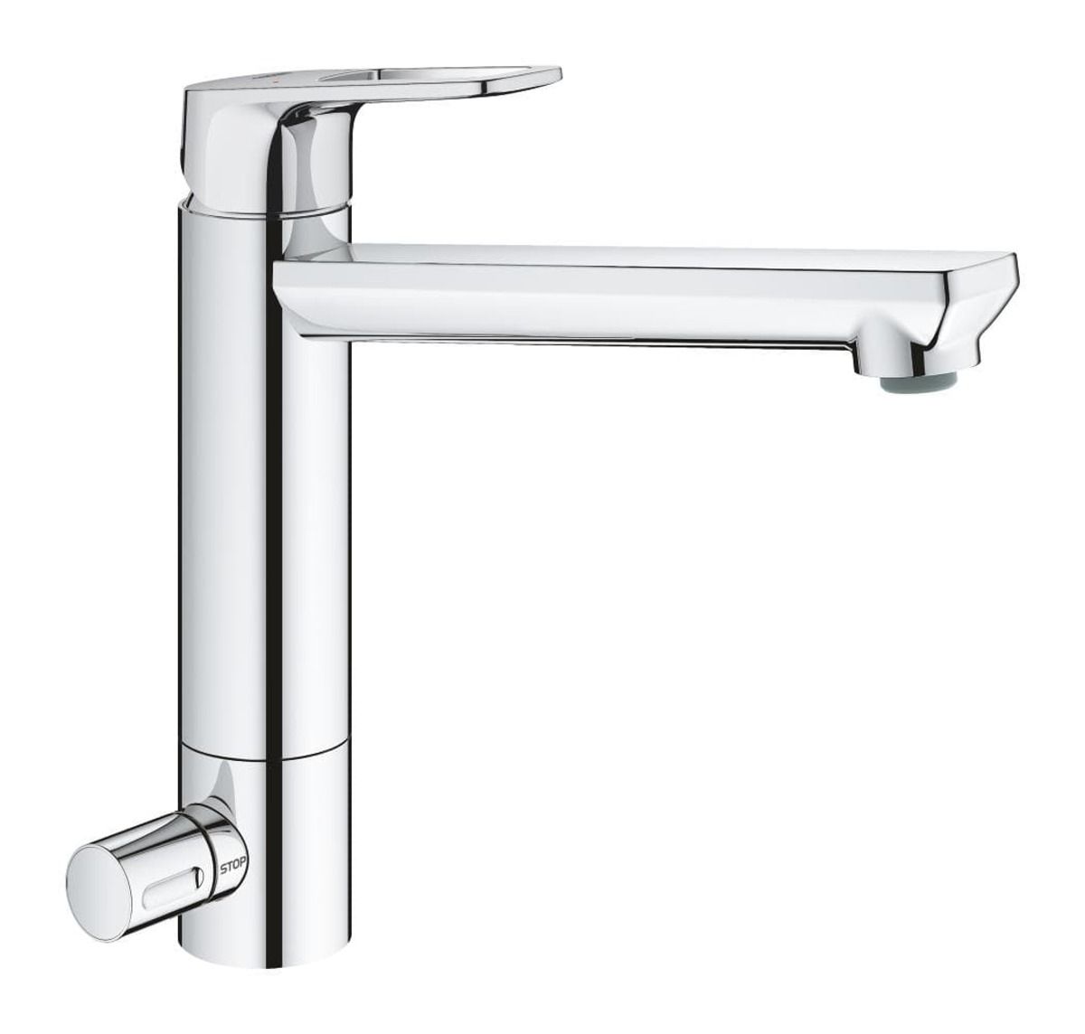 Dřezová baterie Grohe BauLoop s uzavíracím ventilem chrom 31713000 - Hezká koupelna s.r.o.