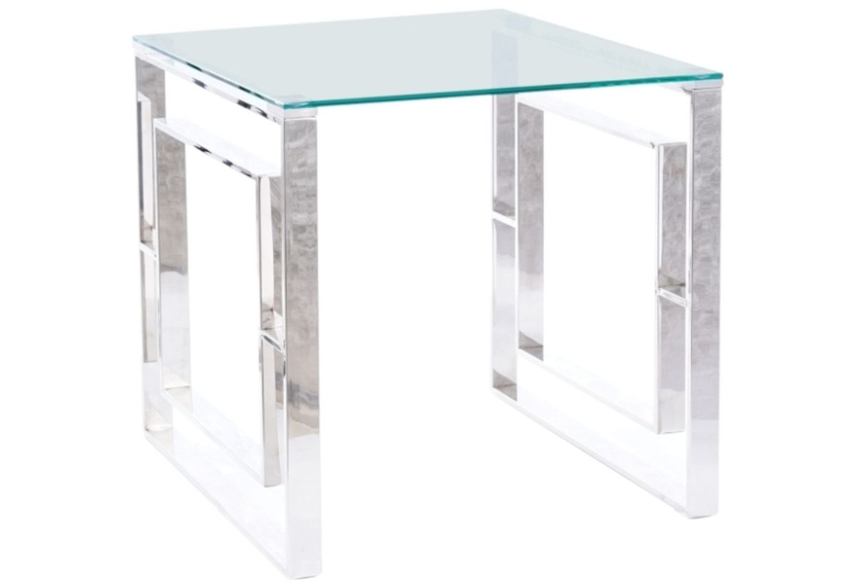 Konferenční stolek BEAUTY B, 55x55x55, sklo/chrom - Expedo s.r.o.