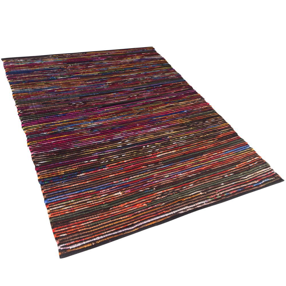Různobarevný bavlněný koberec v tmavém odstínu 160x230 cm BARTIN - Beliani.cz