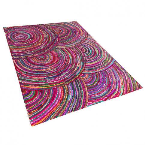 Pestrobarevný koberec s kruhy 160x230 cm KOZAN Beliani.cz