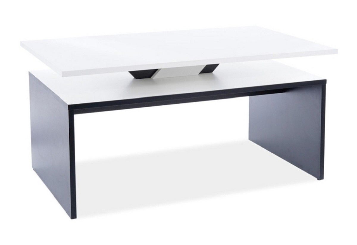 Konferenční stolek NOVA, 100x50x60, bílá/černá - Expedo s.r.o.