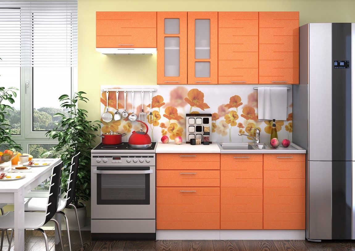 Casarredo Kuchyně TECHNO 200 oranžová metalic - ATAN Nábytek