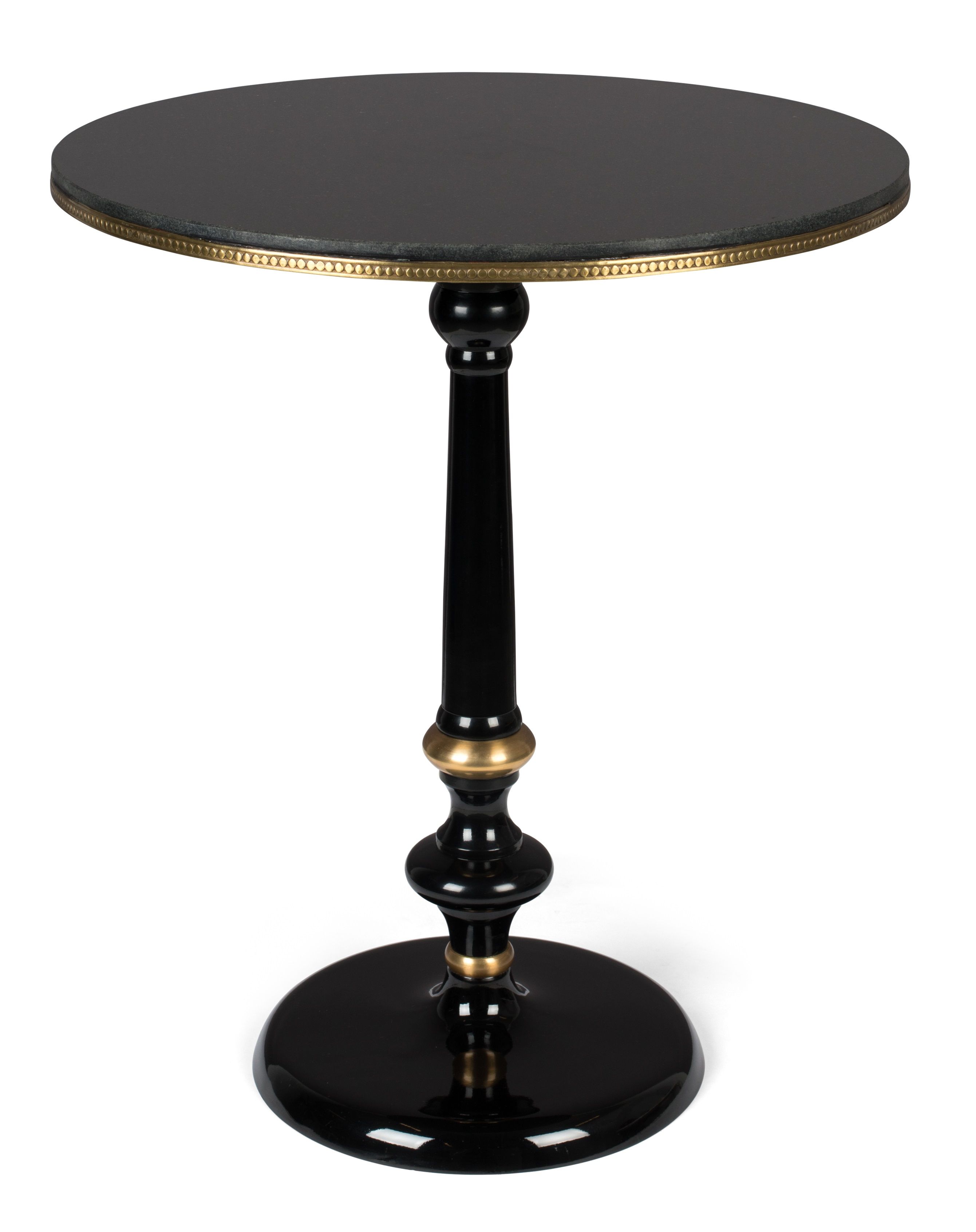 Tmavě hnědý kovový odkládací stolek na 1 noze s patinou - Ø 60*68 cm Clayre & Eef - Bonami.cz