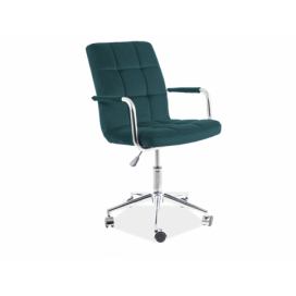 Židle kancelářské Q022 VELVET Zelený BLUVEL 78