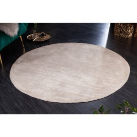 LuxD Designový kulatý koberec Rowan 150 cm béžový