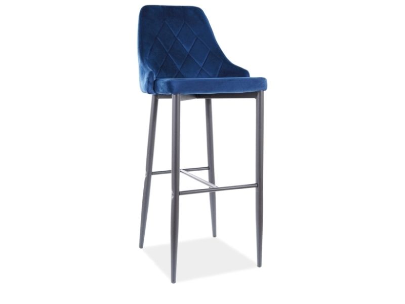Barová židle TRIX B H1 Černý Konstrukce/tmavě modrý BLUVEL 86 - Nabytek-Bogart.cz