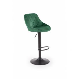 H101 Barová židle tmavě zelená