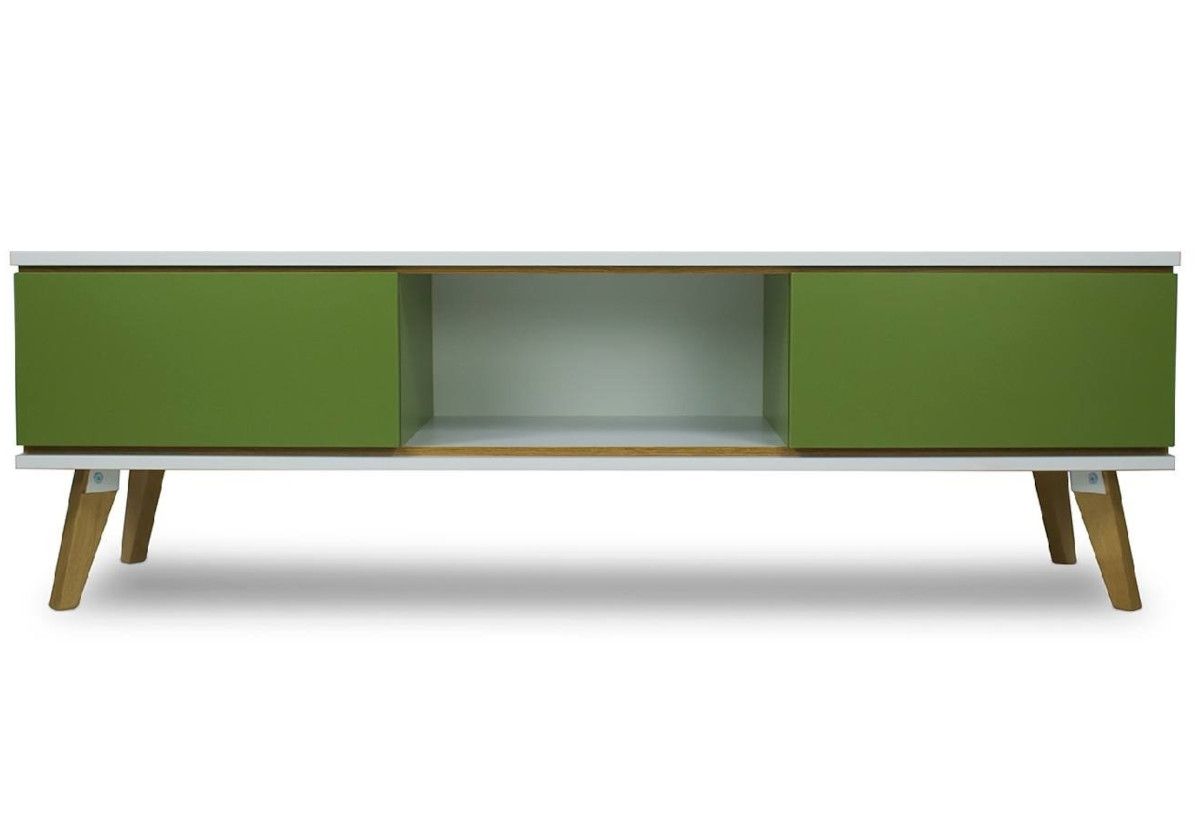 TV stolek MORGEN, 160x50x45, zelená/bílá - Expedo s.r.o.