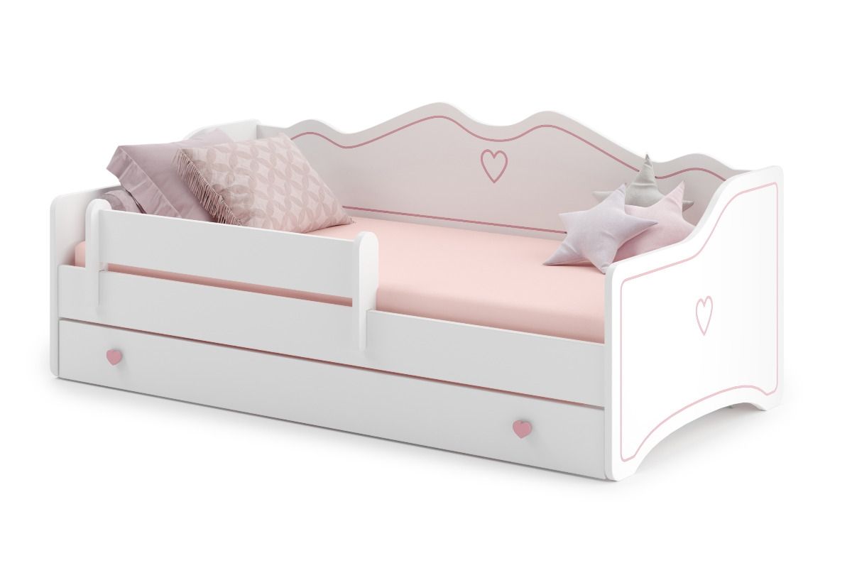 Dětská postel jednolůžková s matrací a rámem Lily 80x160 Bílý - Nabytek-Bogart.cz