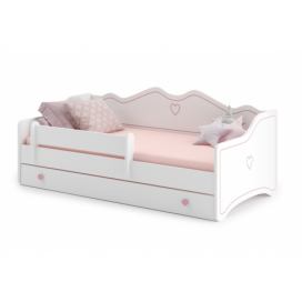 Dětská postel jednolůžková s matrací a rámem Lily 80x160 Bílý