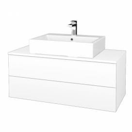 Dřevojas Koupelnová skříňka MODULE SZZ2 100 umyvadlo Kube - M01 Bílá mat / M01 Bílá mat