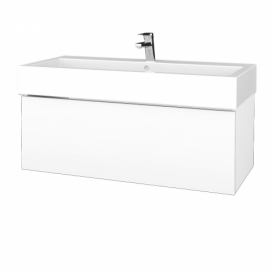 Dřevojas Koupelnová skříňka VARIANTE SZZ 100 pro umyvadlo Duravit Vero - M01 Bílá mat / M01 Bílá mat