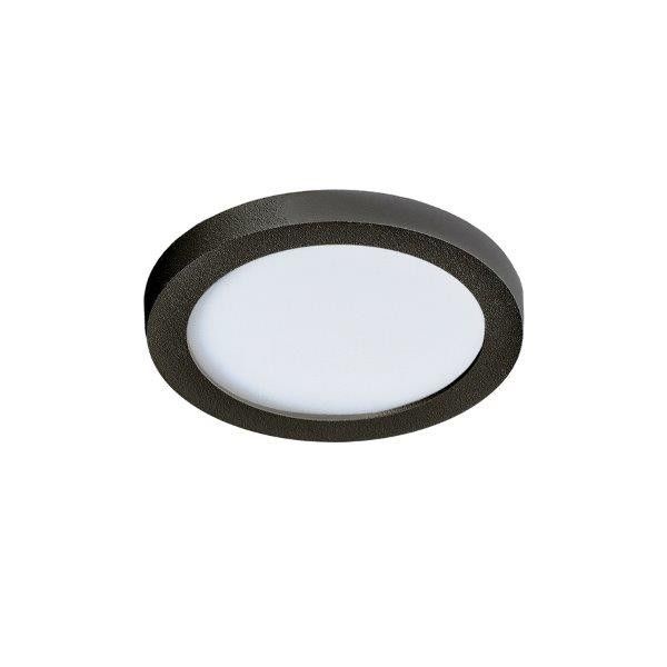Azzardo AZ2834 LED zápustné stropní svítidlo Slim 9 Round 1x6W | 500lm | 3000K | IP44 - černá - Dekolamp s.r.o.