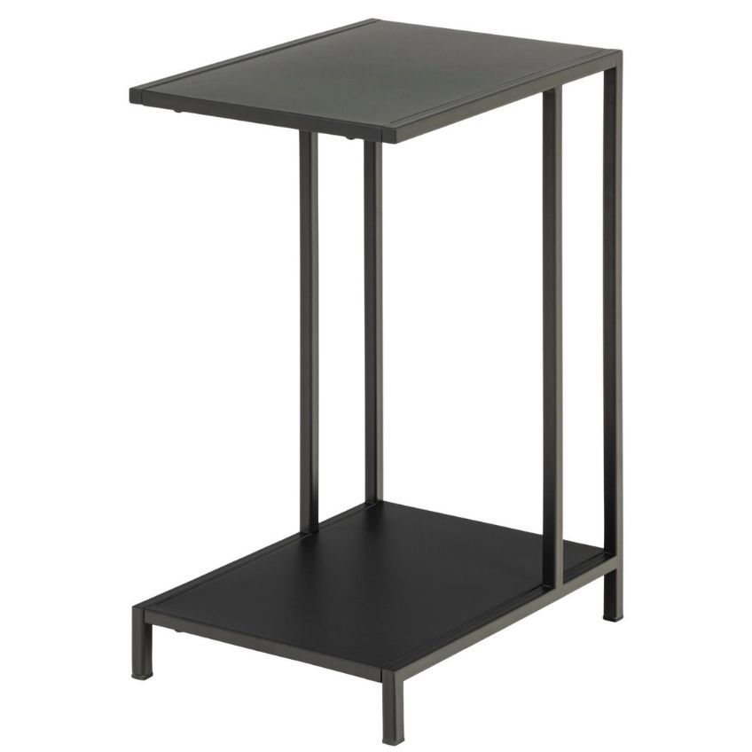 Scandi Černý kovový odkládací stolek Renna 30 x 40 cm - Designovynabytek.cz