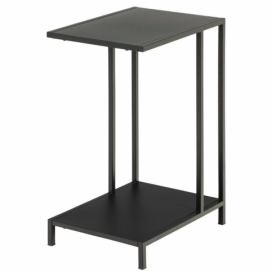 Scandi Černý kovový odkládací stolek Renna 30 x 40 cm