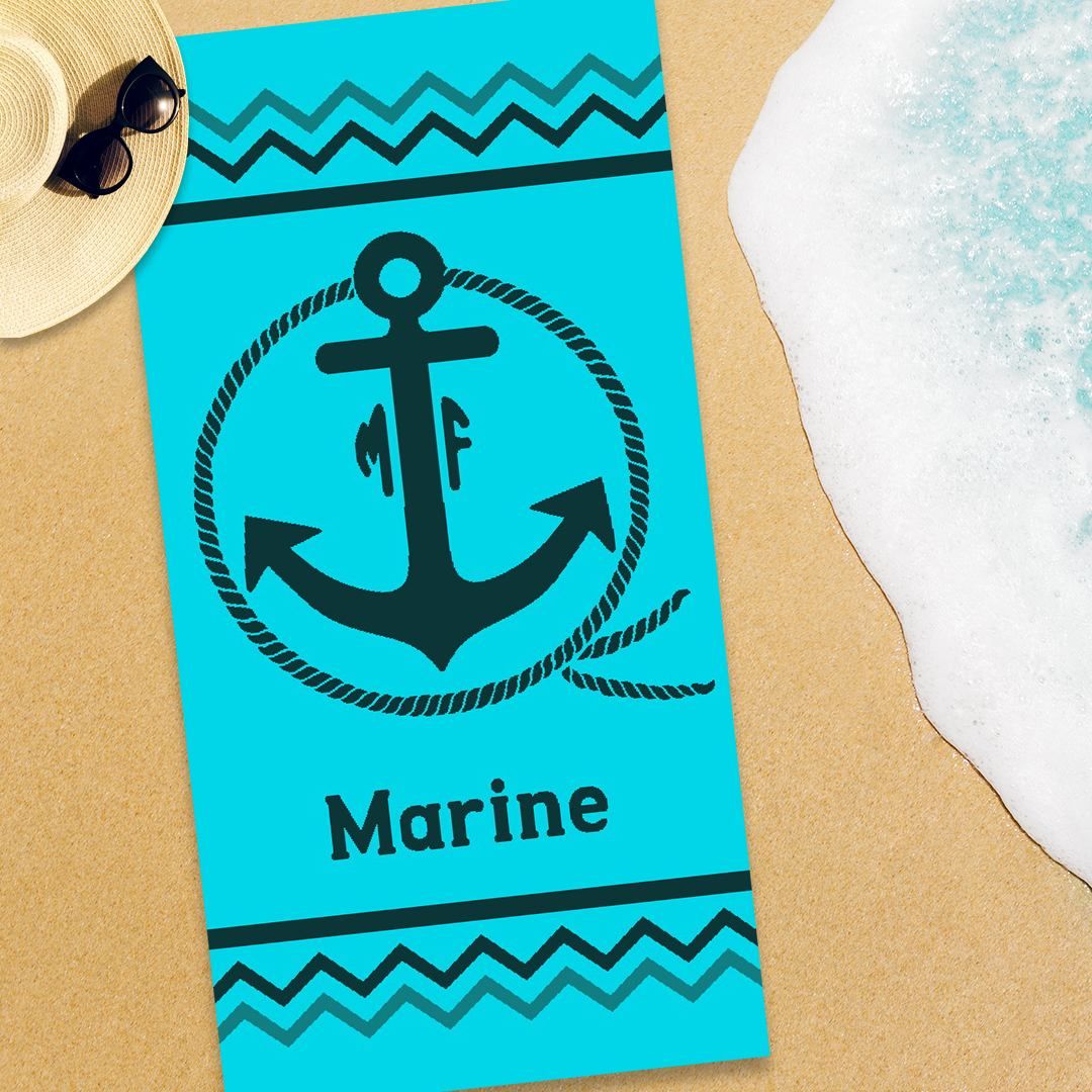 Plážová osuška Marine modrá - Výprodej Povlečení