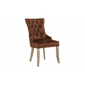 LuxD Designová židle Queen samet hnědá