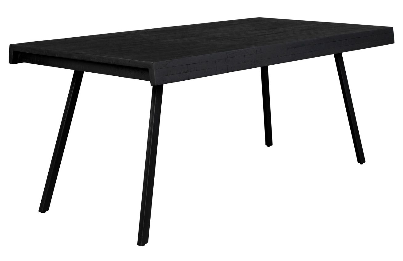 White Label Černý dřevěný jídelní stůl WLL SURI 220 x 100 cm - Designovynabytek.cz