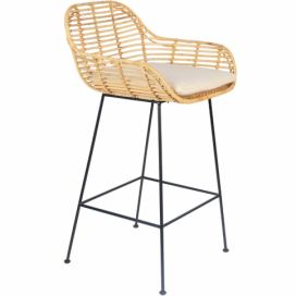 White Label Living Ratanová barová židle WLL TIGER 65 cm