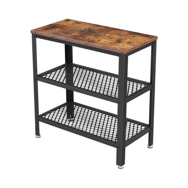 Přístavný stolek LET33BX černá/hnědá - SCONTO Nábytek s.r.o.