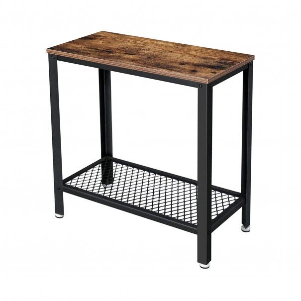 Přístavný stolek LET31BX černá/hnědá - SCONTO Nábytek s.r.o.