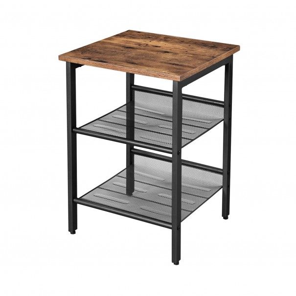 Přístavný stolek LET23X černá/hnědá - SCONTO Nábytek s.r.o.