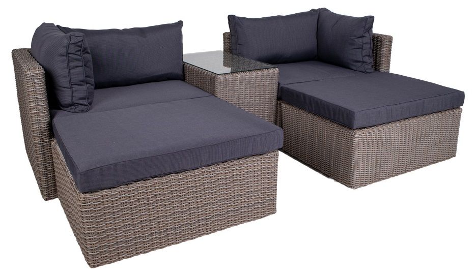 Nordic Living Zahradní ratanový lounge set Arosa - Designovynabytek.cz