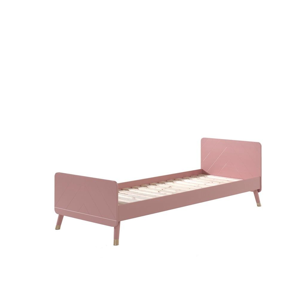 Růžová dětská postel z borovicového dřeva Vipack Billy, 90 x 200 cm - Bonami.cz