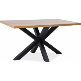 Jídelní stůl CROSS dřevo masiv/kov 150x90 Mdum