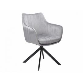 Židle AZALIA VELVET Černá Konstrukce/šedý BLUVEL 14