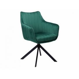 Židle AZALIA VELVET Černá Konstrukce/Zelený BLUVEL78