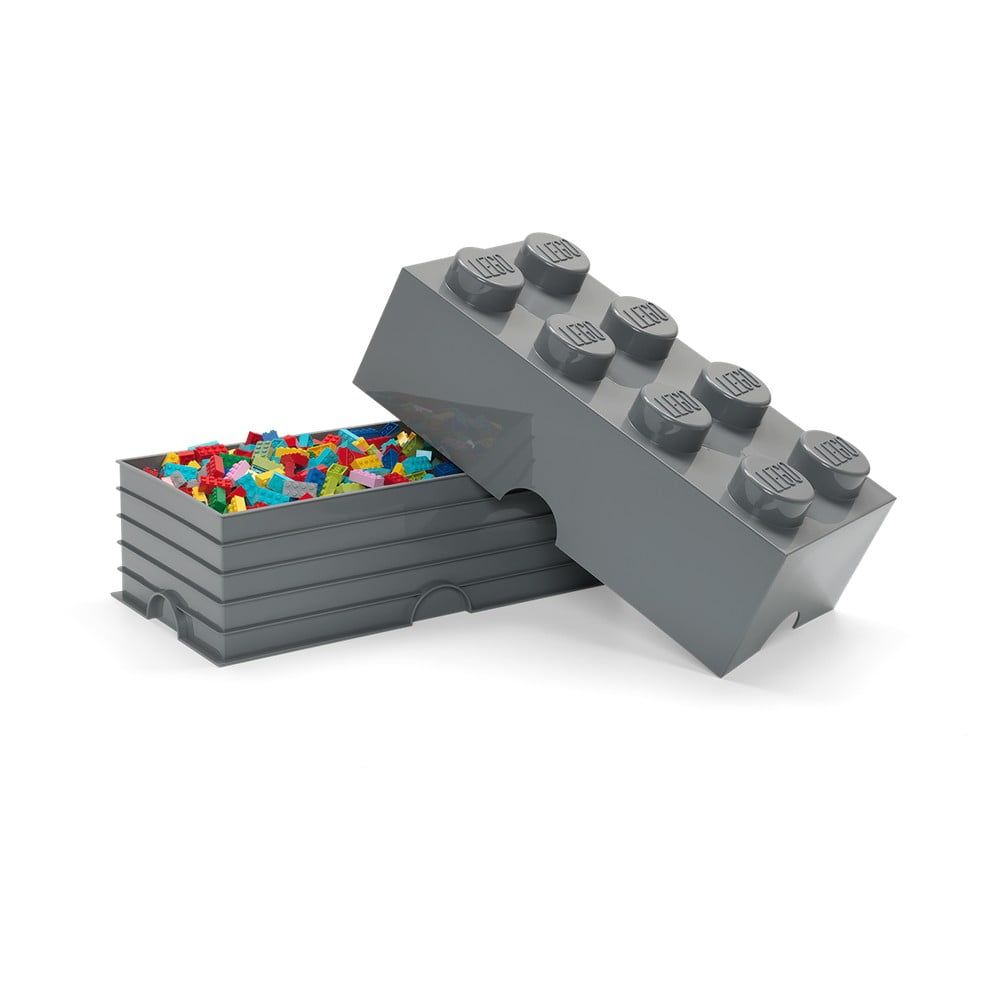 Dětský tmavě šedý úložný box LEGO® Rectangle - Bonami.cz