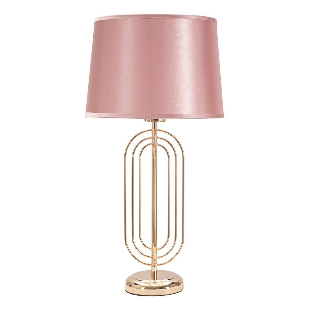 Růžová stolní lampa Mauro Ferretti Krista, výška 55 cm - Bonami.cz