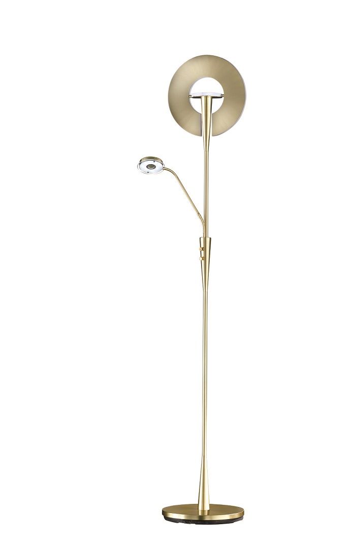 TRIO Stojací LED lampa Melbourne Brass 34W+5W/3000K-6000K/stmívatelná - STERIXretro