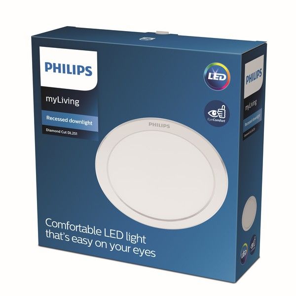 Philips 8719514250161 DIAMOND CUT zápustní bodové svítidlo LED D165mm 17W/1500lm 3000K bílá - Svítidla FEIM