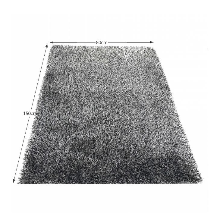 Shaggy koberec VILAN bílo černý Tempo Kondela 80x150 cm - DEKORHOME.CZ