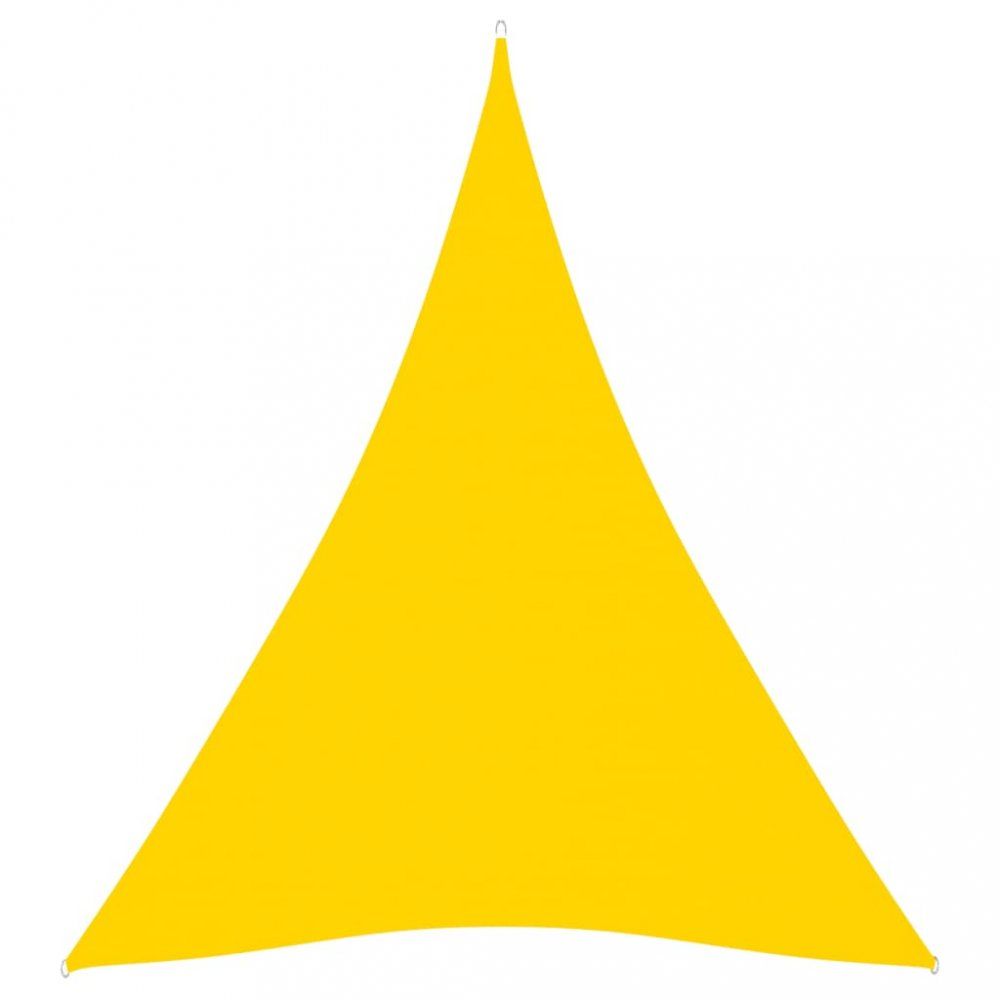 Stínící plachta trojúhelníková 3 x 4 x 4 m oxfordská látka Dekorhome Žlutá - DEKORHOME.CZ