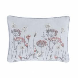 Růžovo-šedý polštář Catherine Lansfield Meadowsweet Floral, 30 x 40 cm Bonami.cz